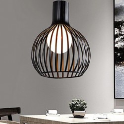 E27 220V 20*24CM 5-10㎡American Retro Contracted, Wrought Iron Birdcage Chandelier Lamp Led Light