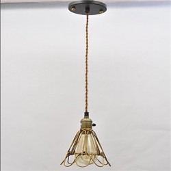 American country Vintage single head lotus Iron Chandelier