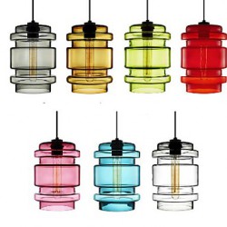 E27 17*24CM Line 1M Candy Color Single Head Art Glass Chandelier Led