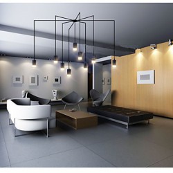 Northern Europe Creative Contracted And Geometric Line design LED Pendant Light office,Showroom,Living Room