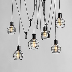 6 Lights Country Designers Metal Pendant Lights Living Room / Bedroom / Dining Room / Kitchen / Study Room/Office