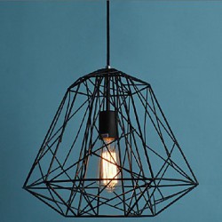 Max 60W Vintage / Retro Bulb Included Painting Metal Pendant Lights Living Room / Bedroom / Dining Room / Entry / Hallway / Garage