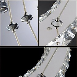 LED Crystal Pendant Light Modern Lighting Three Rings D204060 K9 Large Crystal Hotel Ceiling Lights Fixtures