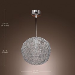 Max 60W Modern/Contemporary / Globe Mini Style Chrome Pendant Lights Living Room / Bedroom / Dining Room