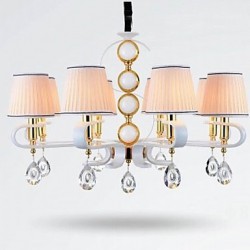 New Fabric Chandelier 8 Light Modern Minimalist High-Grade Lamp 110V or 220V