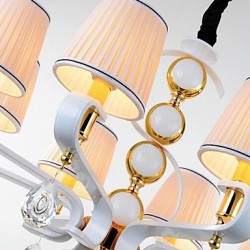 New Fabric Chandelier 8 Light Modern Minimalist High-Grade Lamp 110V or 220V