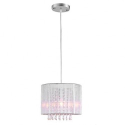 Silver Cloth Crystal Chandelier