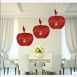 Woven Aluminum Chandelier With Three Head Lamp Apple Restaurant