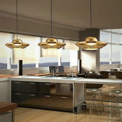 Country LED Electroplated Metal Pendant Lights Bedroom / Dining Room / Study Room/Office / Game Room / Hallway / Garage