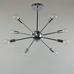 MAX:60W Country Mini Style Chrome Metal Pendant Lights Living Room / Dining Room / Study Room/Office / Entry / Hallway