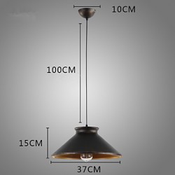 Max 60W Retro Designers Metal Pendant Lights Living Room / Bedroom / Dining Room / Kitchen / Study Room/Office