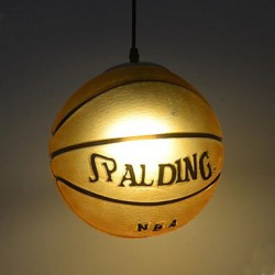 Glass Pendant Cafe Retro Basketball Pendant