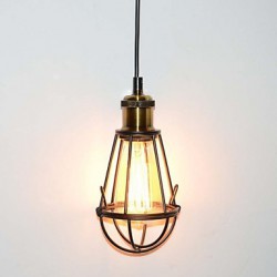 New LOFT Lamp Vintage Pendant Light Edison Light Balck Iron Metal Cage Lampshade Warehouse Style Lighting Light Fixture