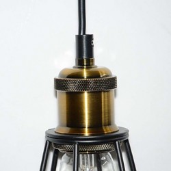 New LOFT Lamp Vintage Pendant Light Edison Light Balck Iron Metal Cage Lampshade Warehouse Style Lighting Light Fixture