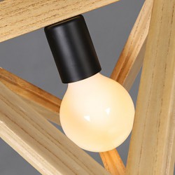 Modern Wooden Dining Room Pendant Lights, Simple Kitchen Pendant Lamps Bar Cafe Hallway Balcony Pendant Lamp