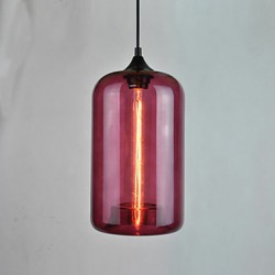 Bottle Design Pendant, 1 Light, with Transparent Shade