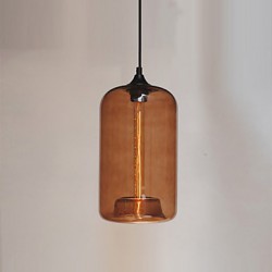 Bottle Design Pendant, 1 Light, with Transparent Shade