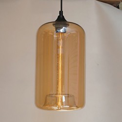 Bottle Design Pendant, 1 Light, with Transparent Shade