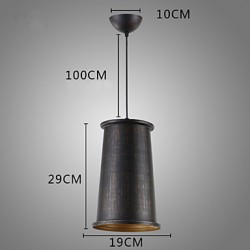 Max 60W Retro Designers Metal Pendant Lights Living Room / Bedroom / Dining Room / Kitchen / Study Room/Office