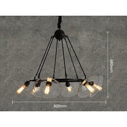 MAX 40W Traditional/Classic / Vintage / Retro / Lantern / Country Mini Style Painting Metal Pendant LightsLiving Room / Bedroom / Dining