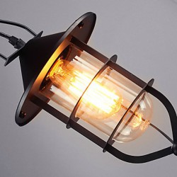 3W Vintage / Country LED Painting Metal Pendant Lights Dining Room / Study Room/Office / Game Room / Hallway / Garage