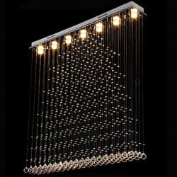 K9 LED Crystal Pendant Lamp Hanging Wire Chandelier Lighting Ceiling Light For Indoor Cafe H150CM CE FCC UL