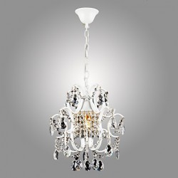 Iron Painting Chandelier with Clear Crystal Modern Lighting Lamp