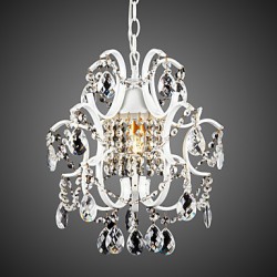 Iron Painting Chandelier with Clear Crystal Modern Lighting Lamp