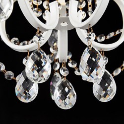 Iron Painting Chandelier with Clear Crystal Modern Lighting Lamp