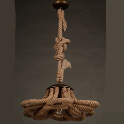 American Pastoral Village Restaurant Hall Coffee Rope lamp Retro