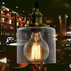 Max 60W Glass Brass Retro Vintage Industrial ART Cafe Dining Room Study Room/Office Garage Kitchen Pendant Light