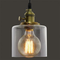 Max 60W Glass Brass Retro Vintage Industrial ART Cafe Dining Room Study Room/Office Garage Kitchen Pendant Light