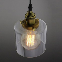 Max 60W Glass Brass Retro Vintage Industrial ART Cafe Dining Room Study Room/Office Garage Kitchen Pendant Light