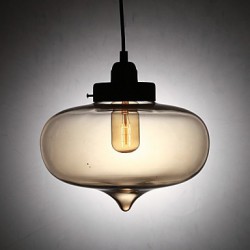 Modern Transparent Glass Pendant Lights with 2 Lights in Bubble Design