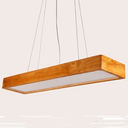 Simple High-end Solid Wood LED Office Dining Room Balcony Pendant