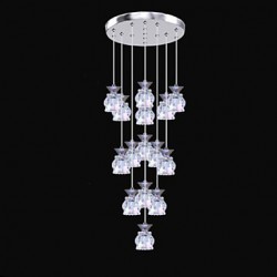 Restaurant 15 Head Of Modern Simple LED Crystal Pendant Pendant