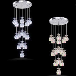 Restaurant 15 Head Of Modern Simple LED Crystal Pendant Pendant