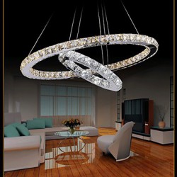 Hotel Pendant Light Crystal Chandeliers Lighting Ceiling Lamps Fixtures with LED Warm and LED Cool White D2040CM CE UL