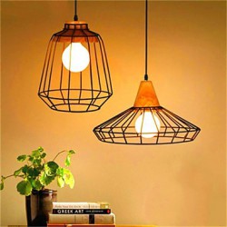 American Retro Birdcage Shape Iron Art Chandelier