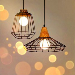 American Retro Birdcage Shape Iron Art Chandelier