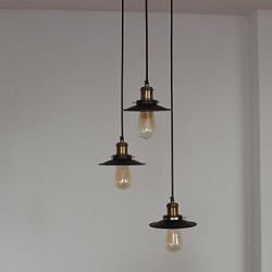 Vintage 3 Light Pendant In Iron Shade