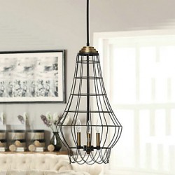 MAX:60W Country Mini Style Painting Metal Pendant Lights Living Room / Dining Room / Study Room/Office / Kids Room / Entry / Hallway