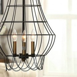 MAX:60W Country Mini Style Painting Metal Pendant Lights Living Room / Dining Room / Study Room/Office / Kids Room / Entry / Hallway