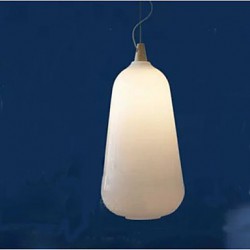 Milk white glass bottle Pendant Lamp Natural Curve B