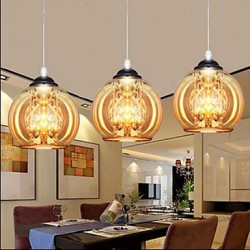 Glass Ball Pendant Lamp Three