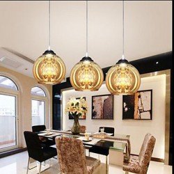 Glass Ball Pendant Lamp Three