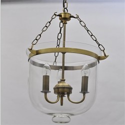 American country Vintage temple bell glass chandelier