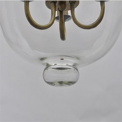 American country Vintage temple bell glass chandelier