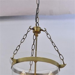 American country Vintage temple bell glass chandelier