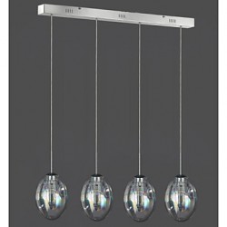 1.5W Modern/Contemporary / Traditional/Classic LED / Bulb Included Chrome Metal Pendant LightsLiving Room / Bedroom / Dining Room / Study